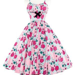 Pinup Couture Pink Floral Asymmetrical Dress